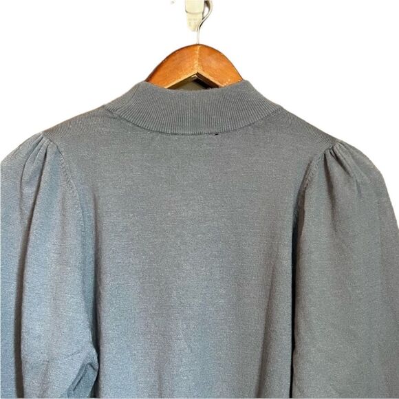 3 for $30! Express grey blue knit sweater. Size small - Picture 9 of 11